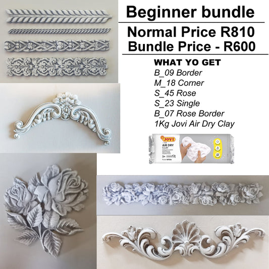 Beginner Silicone Mould Bundle and 1Kg Clay