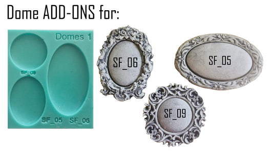 Dome Silicone Mould ( DOMES 1 ) ADD-ON for (SF_05) (SF_06) (SF_09) -  8.5cm x 10cm x1cm