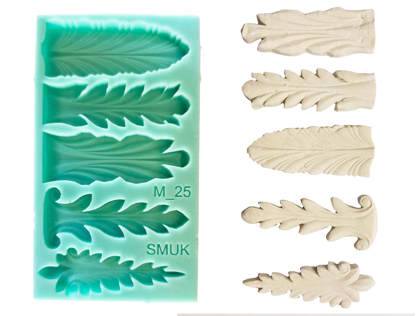 Medium Silicone Mould - ( M_25 ) 11.5cm x 5.5cm x 1.3cm