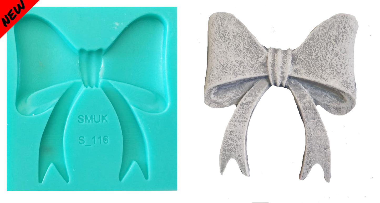 Bow Silicone mould - ( S_116 ) 10cm x 11cm x 1cm