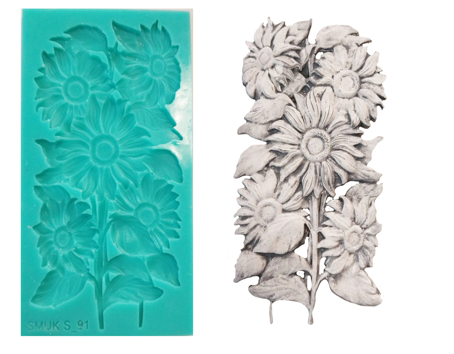 Sunflower Single Silicone Mould - ( S_90 ) 8cm x 17cm x 1cm