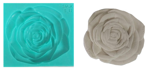 Rose Silicone Mould ( S_92 ) 10.5cm x 9.5cm x 2.5cm