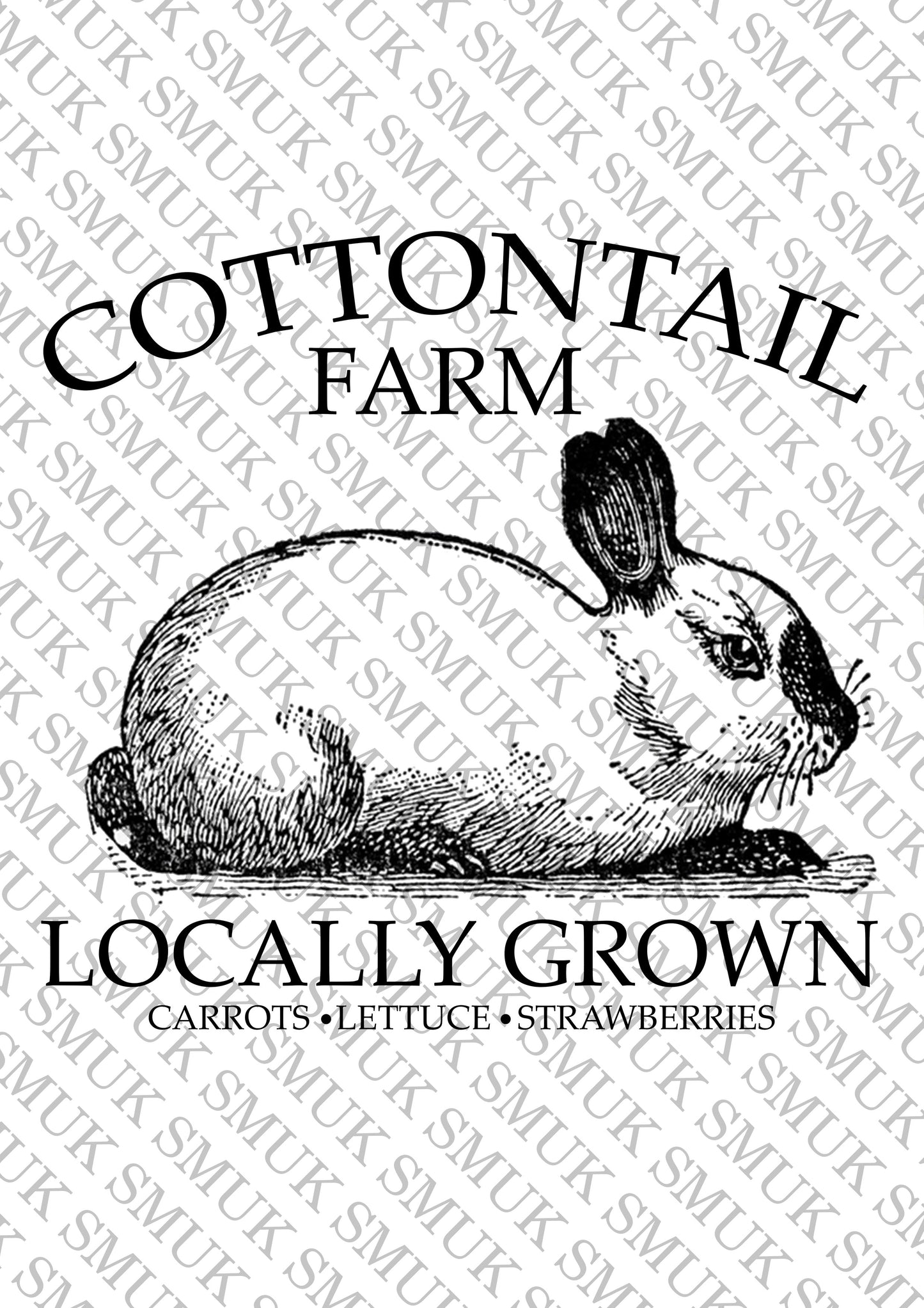 Cotton Tail Farm - Printable Old School Transfer - Decoupage